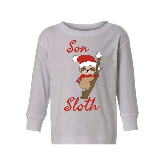 Awkward Styles Christmas Long Sleeve Shirt for Boys Toddler Xmas Son Sloth Shirt