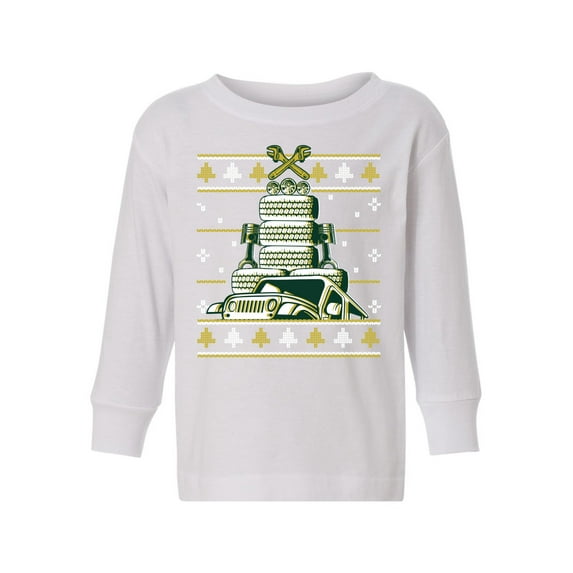 Awkward Styles Christmas Long Sleeve Shirt for Girls Boys Toddler Auto Xmas Tree Shirt