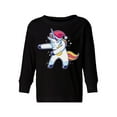 thumbnail image 1 of Awkward Styles Christmas Long Sleeve Shirt for Girls Boys Toddler Xmas Dancing Unicorn Shirt, 1 of 4