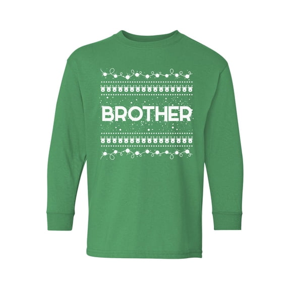 Awkward Styles Christmas Long Sleeve Shirt for Kids Youth Boys Brother Xmas Pattern Shirt
