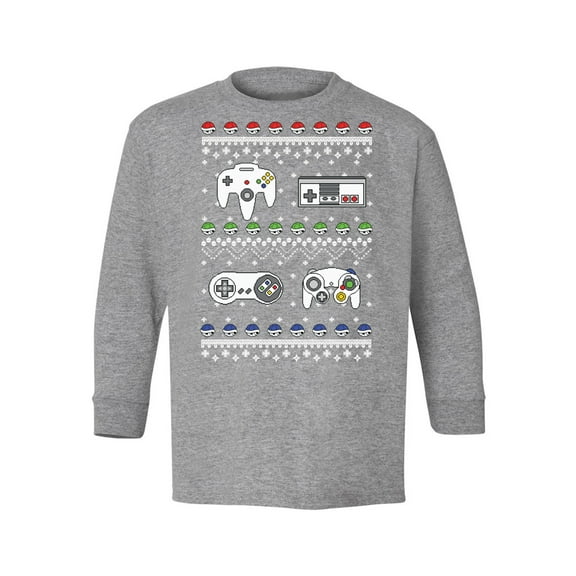 Awkward Styles Christmas Long Sleeve Shirt for Kids Youth Boys Girls Gamer Xmas Shirt