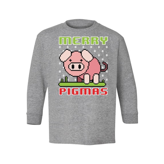 Awkward Styles Christmas Long Sleeve Shirt for Kids Youth Boys Girls Merry Pigmas Xmas Shirt