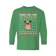 thumbnail image 1 of Awkward Styles Christmas Long Sleeve Shirt for Kids Youth Boys Girls Merry Pugmas Dog Pattern Shirt, 1 of 4