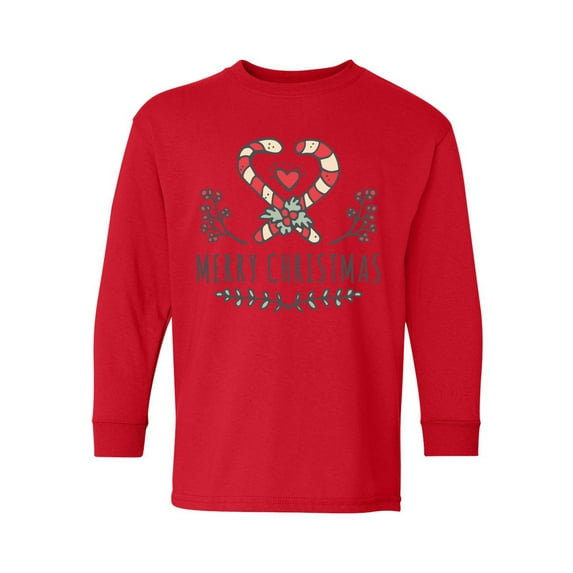 Awkward Styles Christmas Long Sleeve Shirt for Kids Youth Boys Girls Xmas Candy Shirt