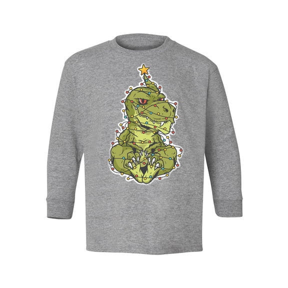 Awkward Styles Christmas Long Sleeve Shirt for Kids Youth Boys Girls Xmas Dinosaur Shirt