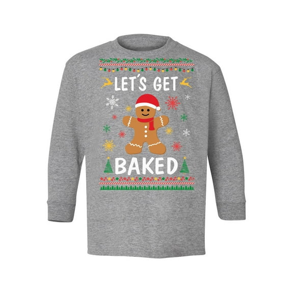 Awkward Styles Christmas Long Sleeve Shirt for Kids Youth Boys Girls Xmas Gingerbread Man Shirt