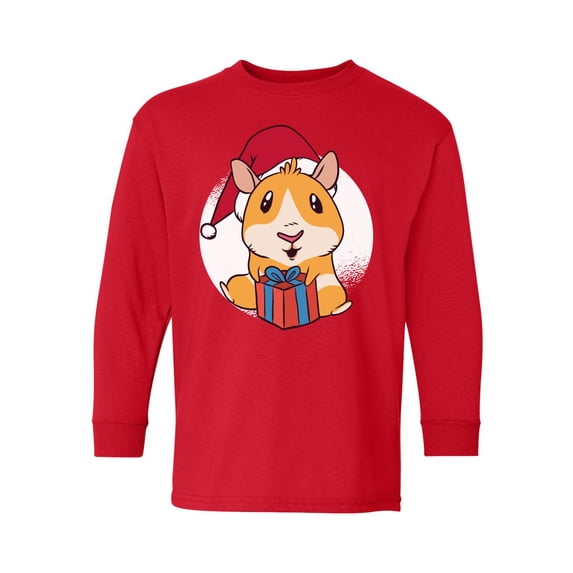 Awkward Styles Christmas Long Sleeve Shirt for Kids Youth Boys Girls Xmas Guinea Pig Shirt