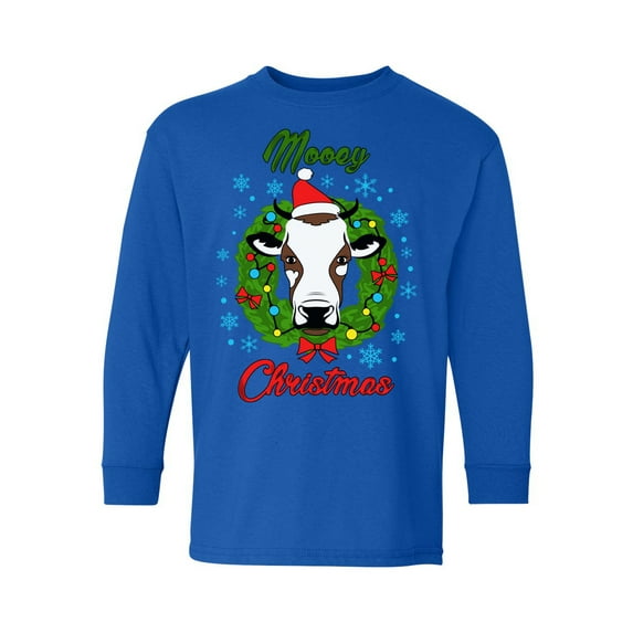 Awkward Styles Christmas Long Sleeve Shirt for Kids Youth Boys Girls Xmas Mooey Shirt