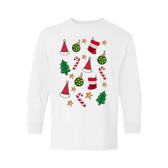 Awkward Styles Christmas Long Sleeve Shirt for Kids Youth Boys Girls Xmas Pattern Shirt
