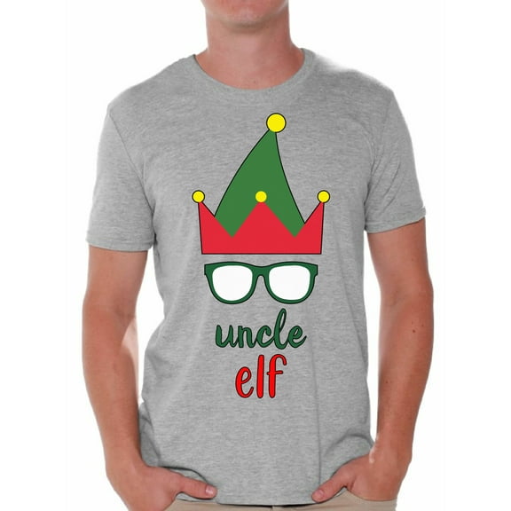 Awkward Styles Christmas Shirts for Men Xmas Elf Uncle T-Shirt