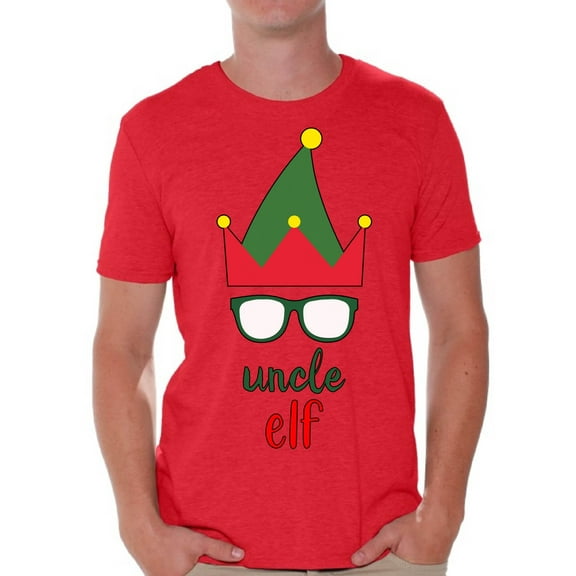 Awkward Styles Christmas Shirts for Men Xmas Elf Uncle T-Shirt
