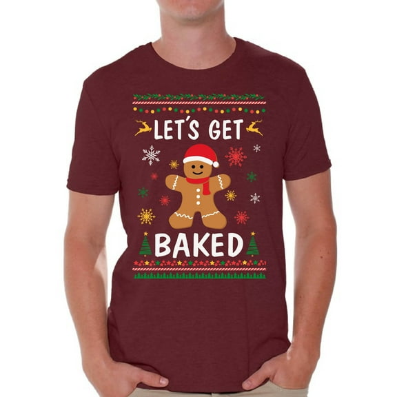 Awkward Styles Ugly Christmas Shirts for Men Xmas Gingerbread Man T-Shirt