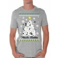 thumbnail image 1 of Awkward Styles Christmas Shirts for Men Xmas Meowee T-Shirt, 1 of 4