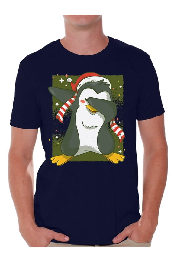 Christmas Shirts for Men Xmas Penguin T-Shirt