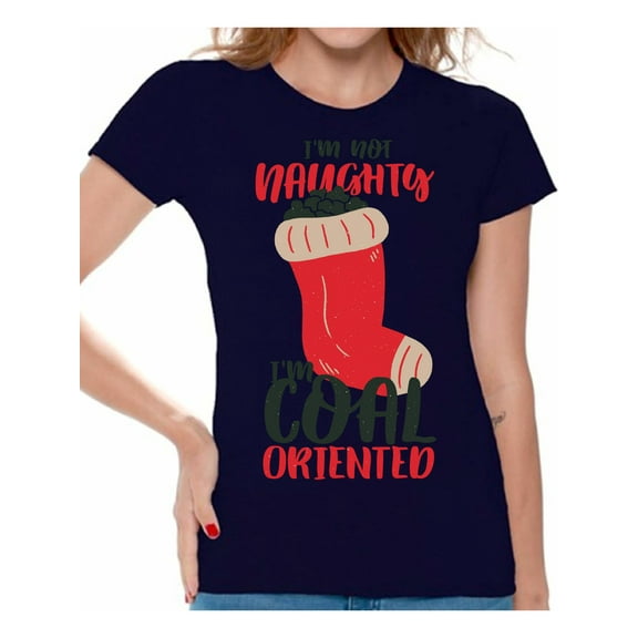 Awkward Styles Christmas Shirts for Women Xmas Coal T-Shirt