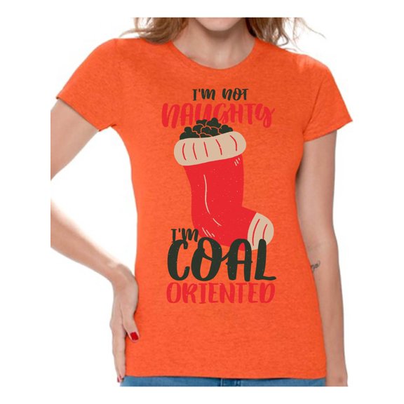 Awkward Styles Christmas Shirts for Women Xmas Coal T-Shirt
