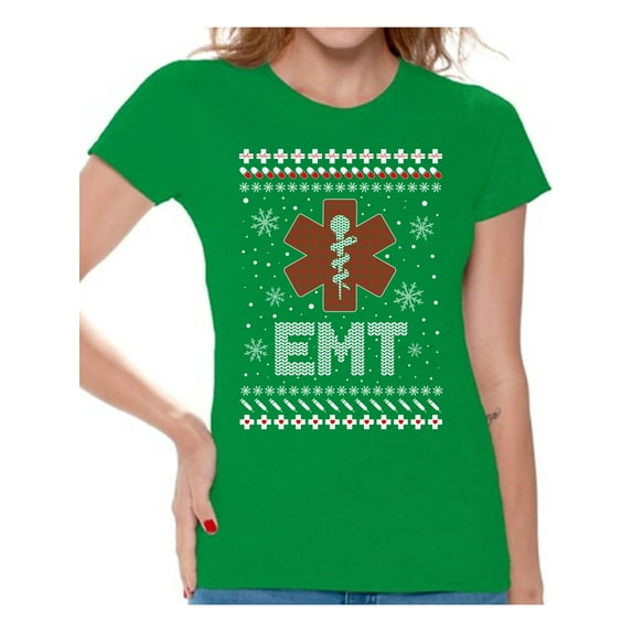 Awkward Styles Christmas Shirts for Women Xmas Emt T-Shirt