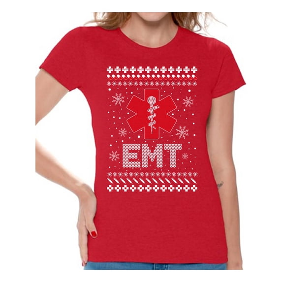 Awkward Styles Christmas Shirts for Women Xmas Emt T-Shirt