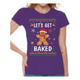 thumbnail image 1 of Awkward Styles Ugly Christmas Shirts for Women Xmas Gingerbread Man T-Shirt, 1 of 4