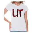 thumbnail image 1 of Awkward Styles Christmas Shirts for Women Xmas Lit Plaid T-Shirt, 1 of 4
