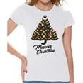 thumbnail image 1 of Awkward Styles Christmas Shirts for Women Xmas Meowee T-Shirt Cat Tree, 1 of 4