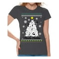 thumbnail image 1 of Awkward Styles Christmas Shirts for Women Xmas Meowee T-Shirt, 1 of 4