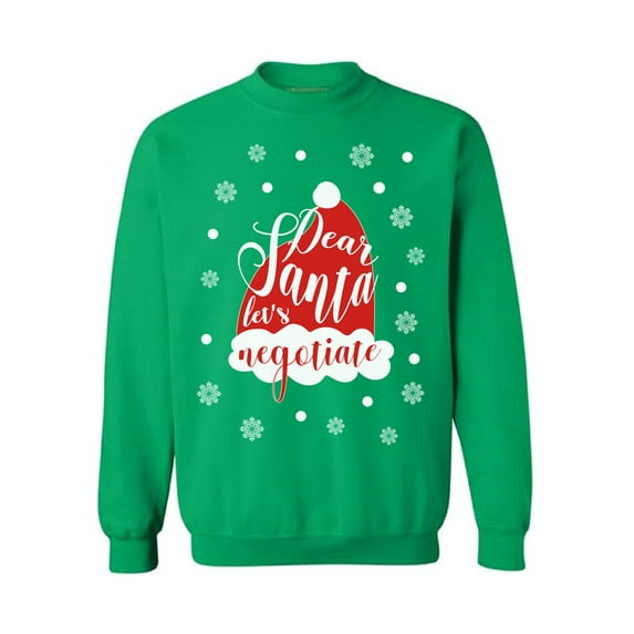 Awkward Styles Christmas Sweater Sweater Christmas Sweater Dear Santa Let's Negotiate Sweatshirt for Xmas