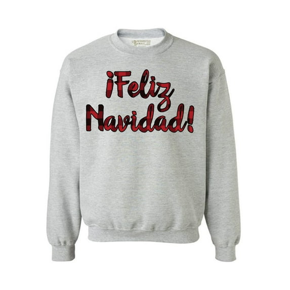 Awkward Styles Christmas Sweater Christmas Sweater Feliz Navidad Plaid Christmas Sweatshirt