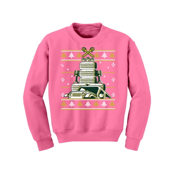 Awkward Styles Christmas Sweater for Boys Girls Kids Youth Auto Xmas Tree Sweatshirt