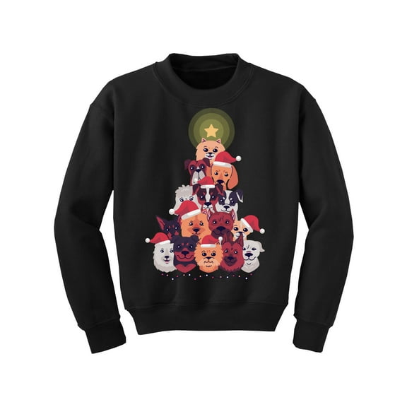 Awkward Styles Christmas Sweater for Boys Girls Kids Youth Dog Xmas Tree Sweatshirt