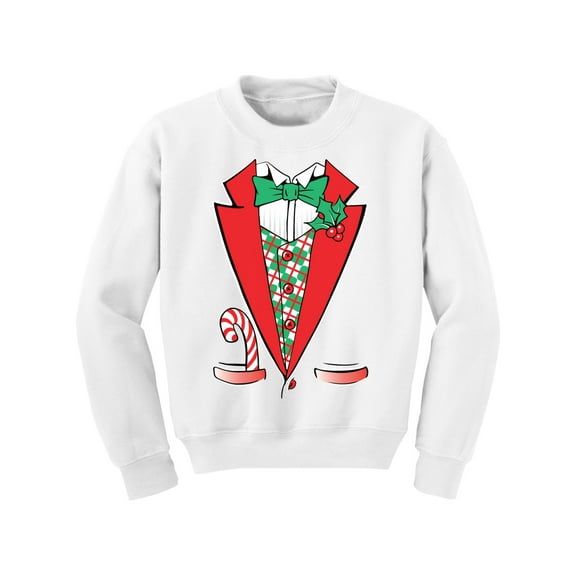 Awkward Styles Christmas Sweater for Boys Girls Kids Youth Funny Xmas Tuxedo Sweatshirt