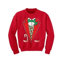 Awkward Styles Ugly Christmas Sweater for Boys Girls Kids Youth Funny Xmas Tuxedo Sweatshirt