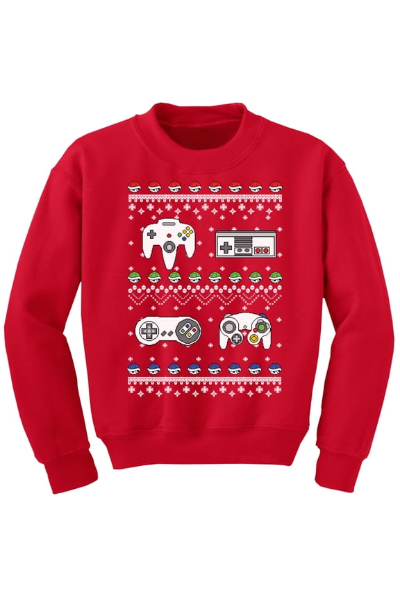 Christmas Sweater for Boys Girls Kids Youth Gamer Xmas Sweatshirt