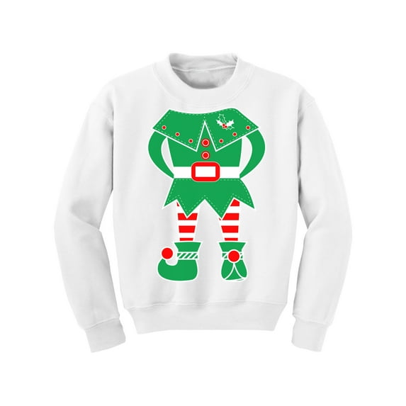 Awkward Styles Christmas Sweater for Boys Girls Kids Youth Green Elf Xmas Sweatshirt