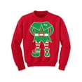 thumbnail image 1 of Awkward Styles Christmas Sweater for Boys Girls Kids Youth Green Elf Xmas Sweatshirt, 1 of 4