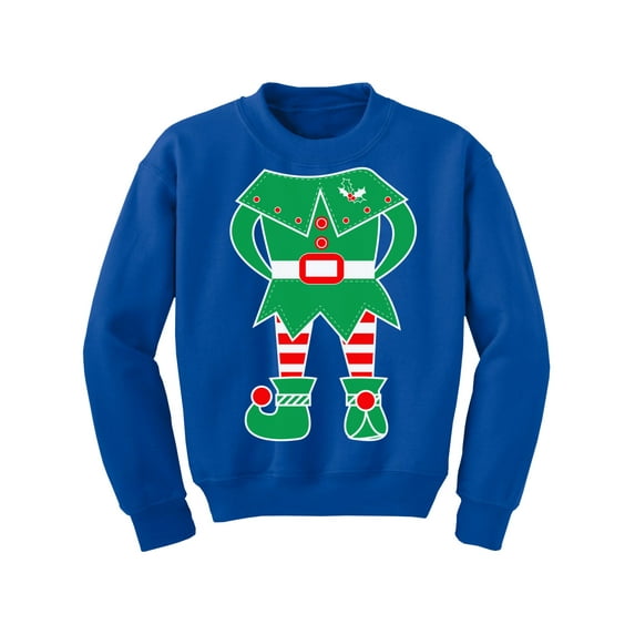 Awkward Styles Christmas Sweater for Boys Girls Kids Youth Green Elf Xmas Sweatshirt