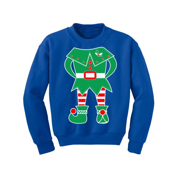 Awkward Styles Christmas Sweater for Boys Girls Kids Youth Green Elf Xmas Sweatshirt