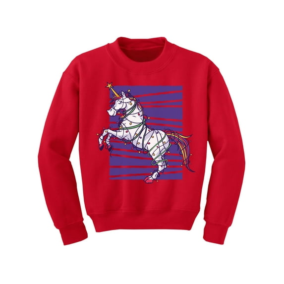 Awkward Styles Christmas Sweater for Boys Girls Kids Youth Purple Xmas Unicorn Sweatshirt