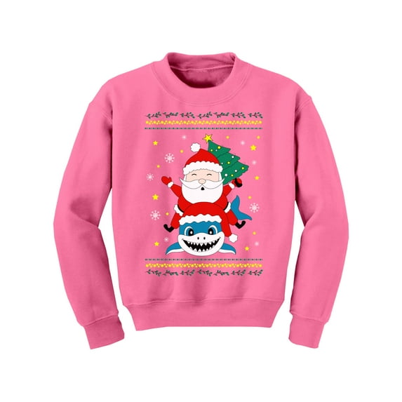 Awkward Styles Christmas Sweater for Boys Girls Kids Youth Santa Xmas Shark Sweatshirt