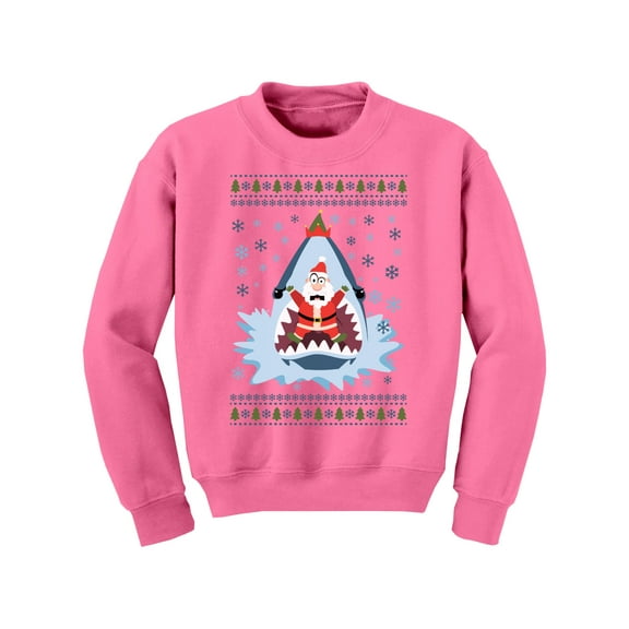 Awkward Styles Christmas Sweater for Boys Girls Kids Youth Xmas Santa in Shark Sweatshirt