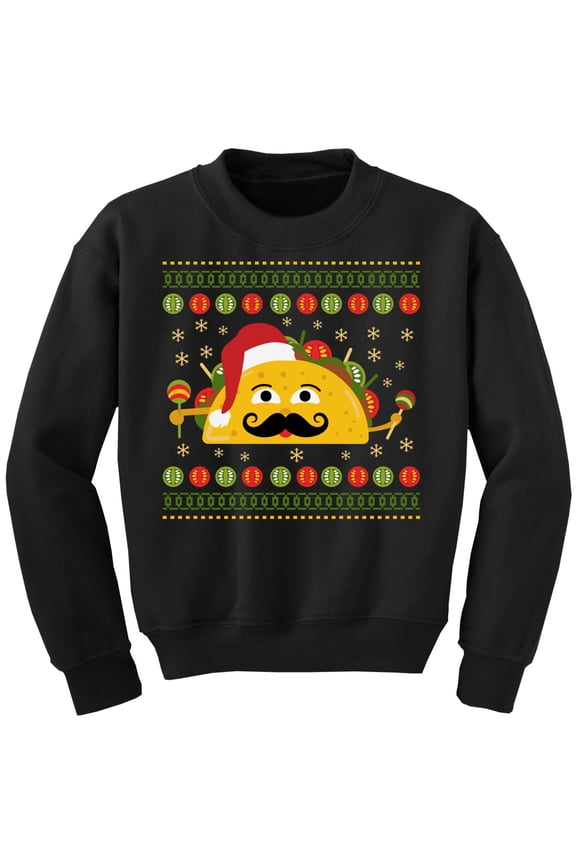 Christmas Sweater for Boys Girls Kids Youth Xmas Taco Sweatshirt