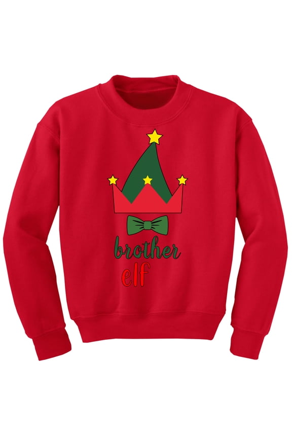 Christmas Sweater for Boys Kids Youth Brother Xmas Elf Sweatshirt