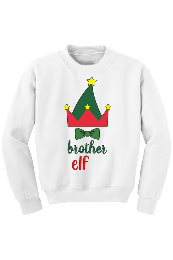 Christmas Sweater for Boys Kids Youth Brother Xmas Elf Sweatshirt