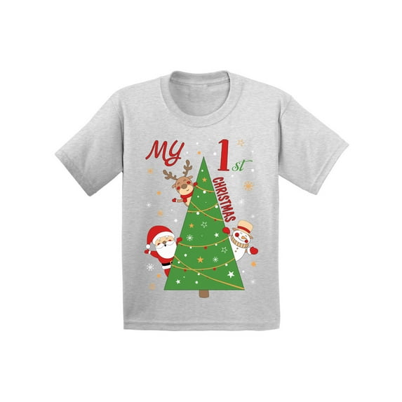 Awkward Styles Christmas T-Shirt for Baby Boys Girls My First Xmas Tree Toddler Shirt