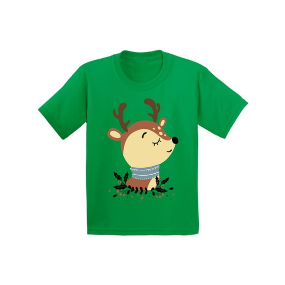 Awkward Styles Christmas T-Shirt for Boys Girls Cute Little Deer Xmas Kids T Shirts
