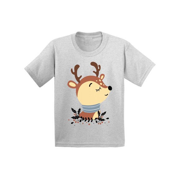 Awkward Styles Christmas T-Shirt for Boys Girls Cute Little Deer Xmas Kids T Shirts