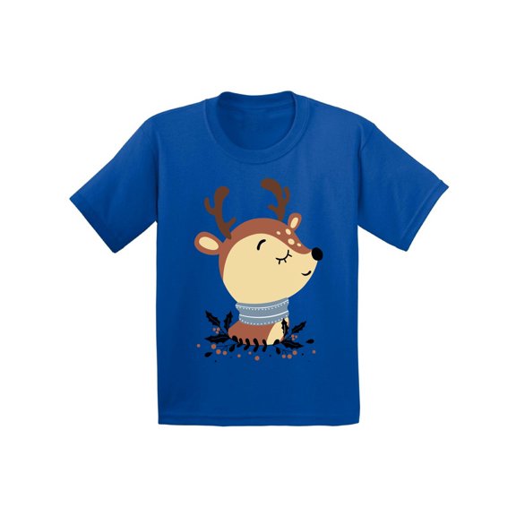 Awkward Styles Christmas T-Shirt for Boys Girls Cute Little Deer Xmas Kids T Shirts