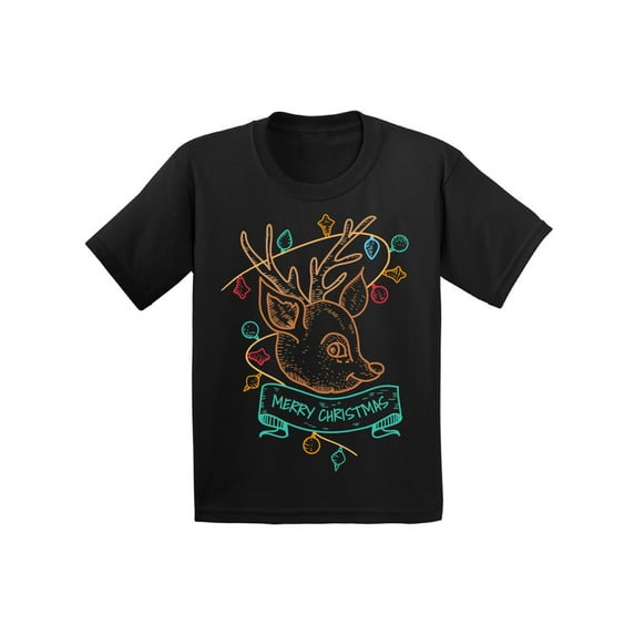 Awkward Styles Christmas T-Shirt for Boys Girls Little Xmas Deer Kids T Shirts