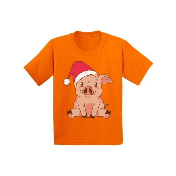 Awkward Styles Christmas T-Shirt for Boys Girls Little Xmas Pig Kids T Shirts