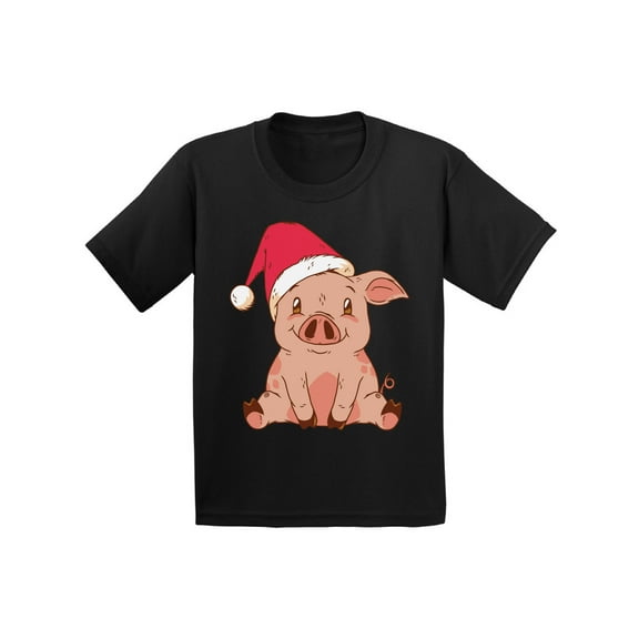 Awkward Styles Christmas T-Shirt for Boys Girls Little Xmas Pig Kids T Shirts